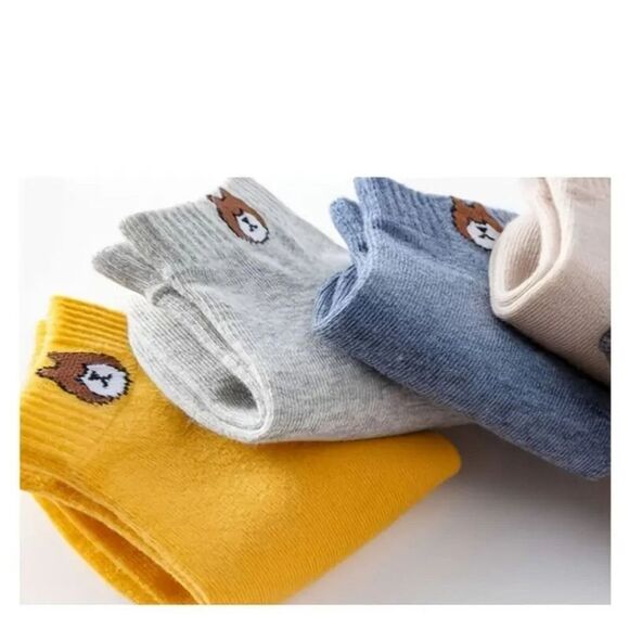 Teddybear ankle socks bundle of 10 pairs - Picture 4 of 6